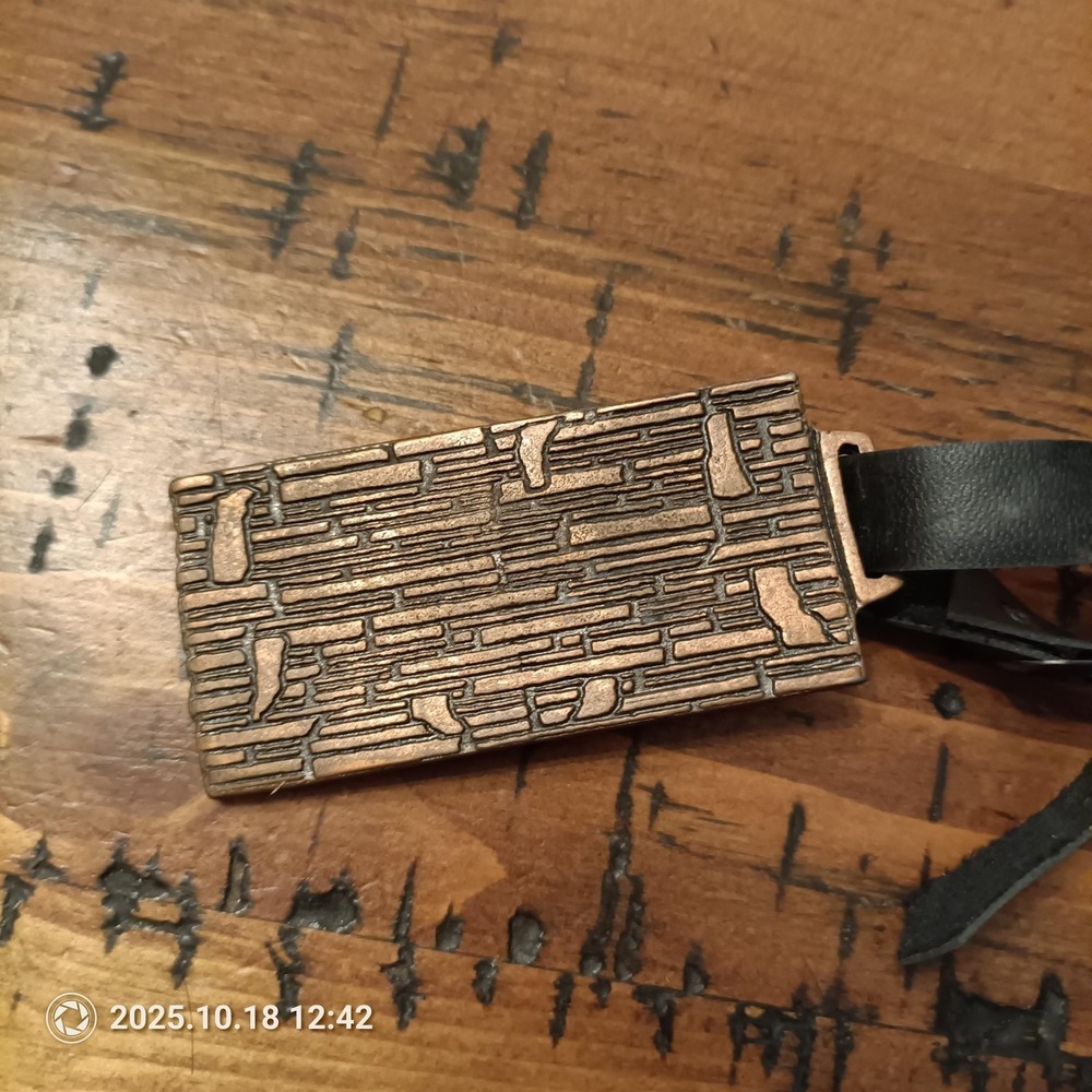 Anthem Country Club Golf Bag Tag Metal Luggage ID Fob Leather Strap Bronze   ba - Picture 3 of 3